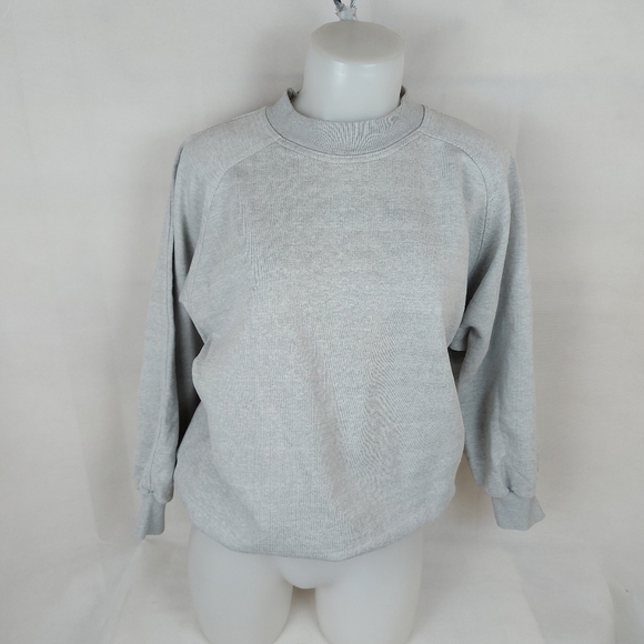 Vintage gray crew neck pullover sweater fit large - Picture 7 of 12